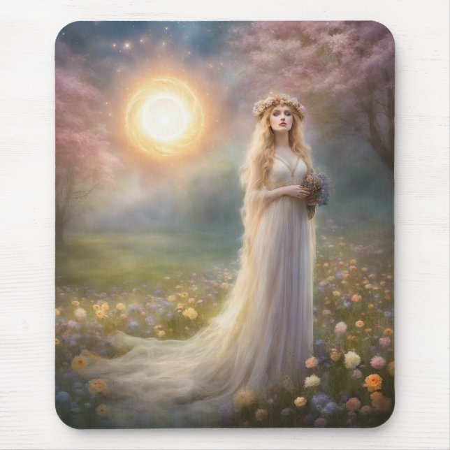 Vår Equinox Meadow Maiden Gown Fantasy Musmatta (Framsidan)