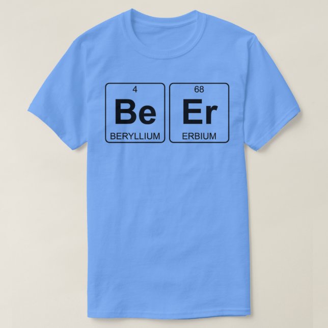 Var er Beer Periodic Bord kemi T Shirt (Design framsida)