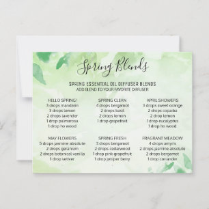 Vår Essential Oils-blandningskort för blommor Vykort