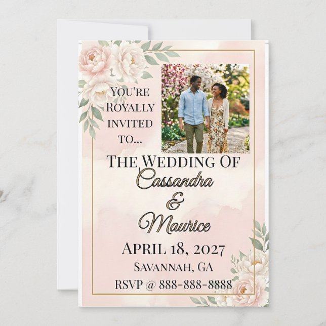 🌸 VÅR — “Eterisk trädgård” Inbjudningar (Framsida)