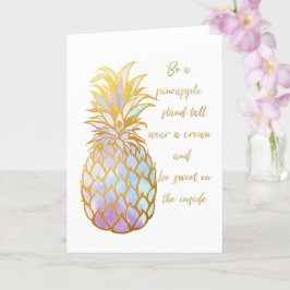 Var ett ananas-hälsningskort kort