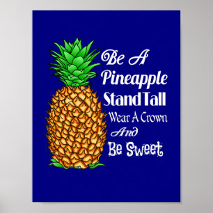 Var ett ananas stativ hela Bäran om en Krona Blomm Poster
