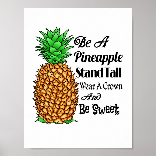Var ett ananasställ Bäran om Krona Blommen Poster (Framsidan)