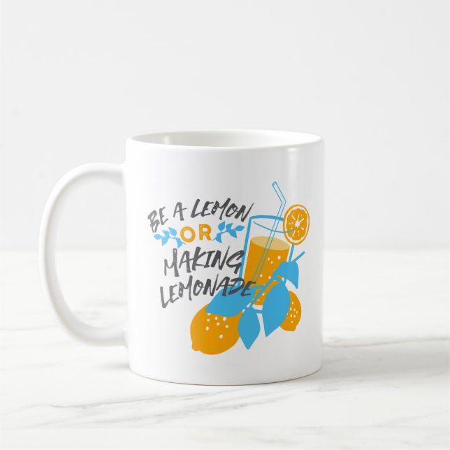Var ett citron eller Skapar Lemonade Ver 2 Kaffemugg (Vänster)