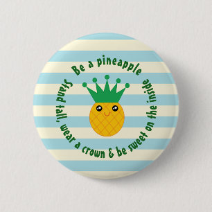 Var ett inspirera citationstecken för ananas knapp