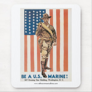 Var ett marint Världskrig i USA Poster Musmatta