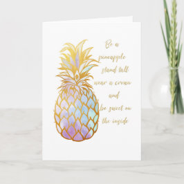 Var ett tackkort för ananas kort