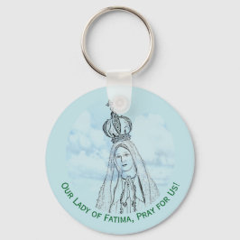 Vår F Fatima-broderi Nyckelring