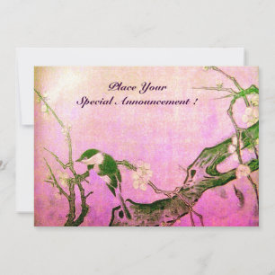 VÅR FÅGEL MONOGRAM rosa brun violett Meddelande
