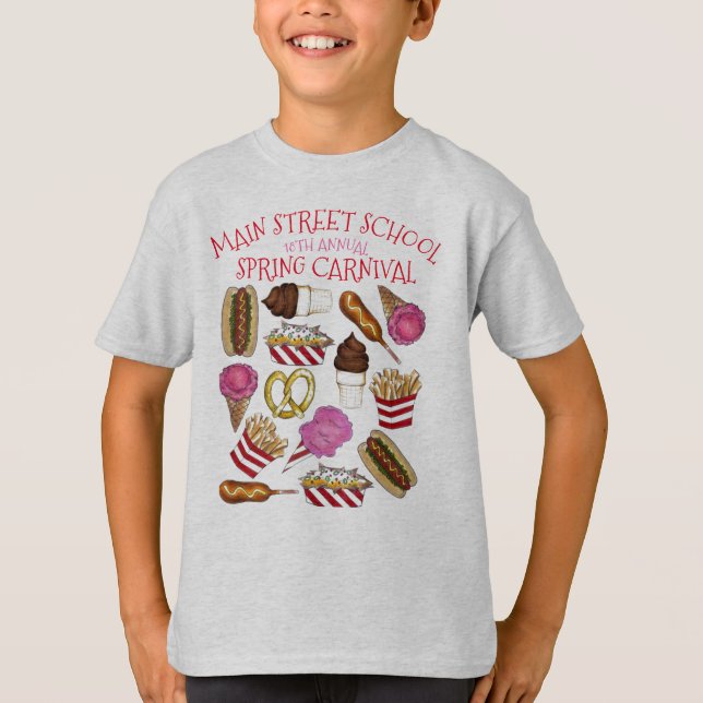 Vår Fair Carnival Festival Corndog Ice Cream T Shirt (Framsida)