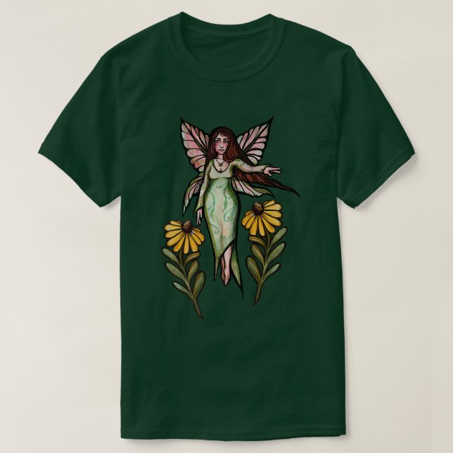 Vår Fairy Art Springtime DaisyT-Shirt T Shirt (Design framsida)