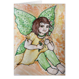 Vår Fairy Girl Hälsningskort