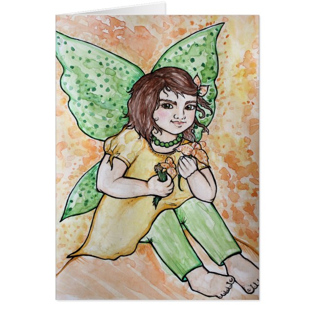 Vår Fairy Girl Hälsningskort (Framsidan)