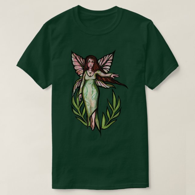 Vår Fairy löv ArtT-Shirt T Shirt (Design framsida)