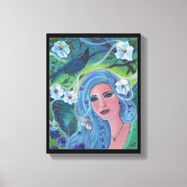 Vår fairy moonblomart av Renee Lavoie Canvastryck (Framsida)