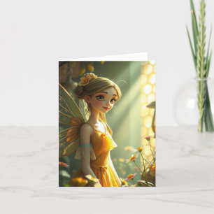 Vår Fairy Porträtt Card Helgkort