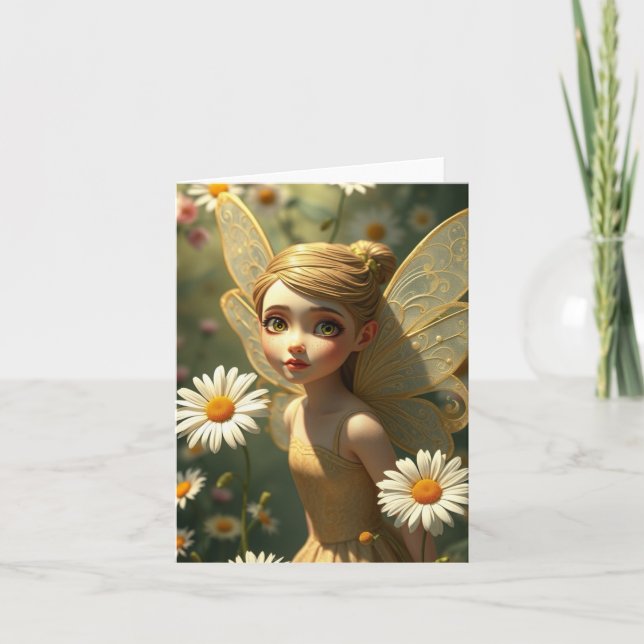 Vår Fairy Porträtt Card Helgkort (Framsida)