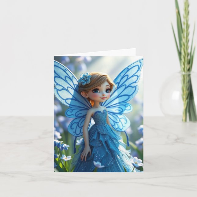 Vår Fairy Porträtt Card Helgkort (Framsida)