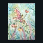 Vår Fairy with Butterfly Fantasy Art Vykort<br><div class="desc">"Free" © Molly Harrison www.mollyharrisonart.com Se mina andra artiklar! Tack för tittar!</div>