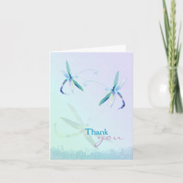 Vår Fält Dragonflies Bröllop tackkort