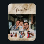 Vår familj 4 Photo Collage Magnet<br><div class="desc">Vår familj 4 Photo Fars dag Gift Två Pappor</div>