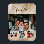 Vår familj 4 Photo Collage Magnet<br><div class="desc">Vår familj 4 Photo Fars dag Gift Två Pappor</div>