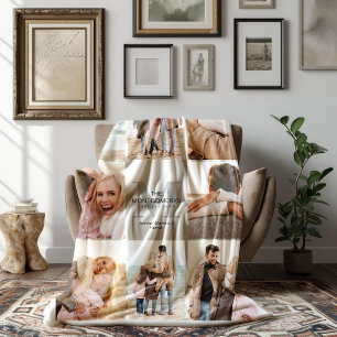Vår familj 7 Foto med namn Fleecefilt