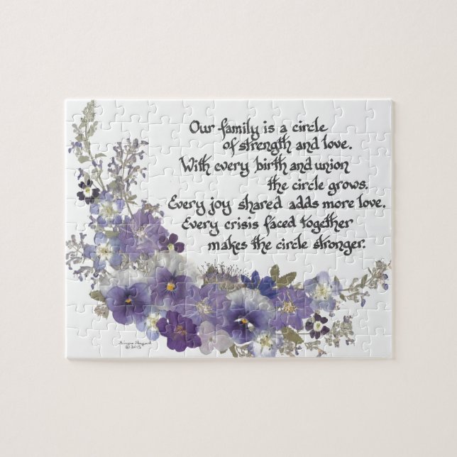 Vår familj är en cirkla pussel (Horisontell)