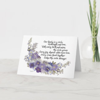 Vår familj är ett cirklakort kort