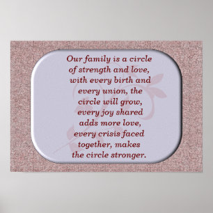 Vår familj - konst poster