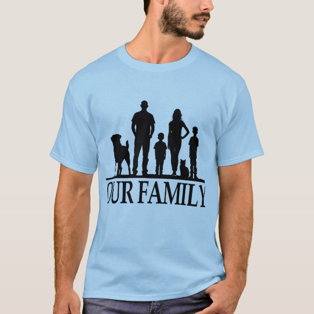 Vår familj t shirt (Framsida)