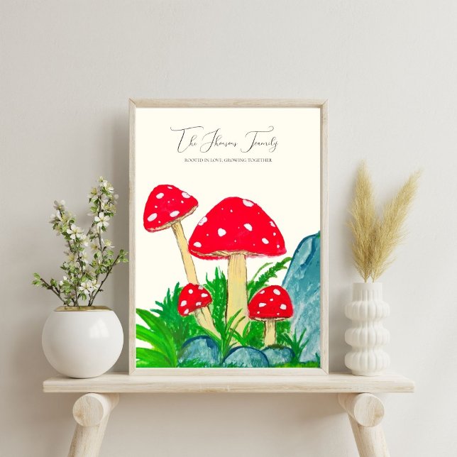 Vår familj Träd - Personlig Mushroom Poster (Skapare uppladdad)