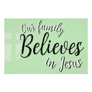 Vår familj Tro i Jesus Fototryck