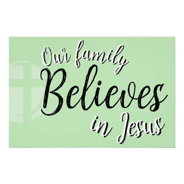 Vår familj Tro i Jesus Fototryck (Framsidan)