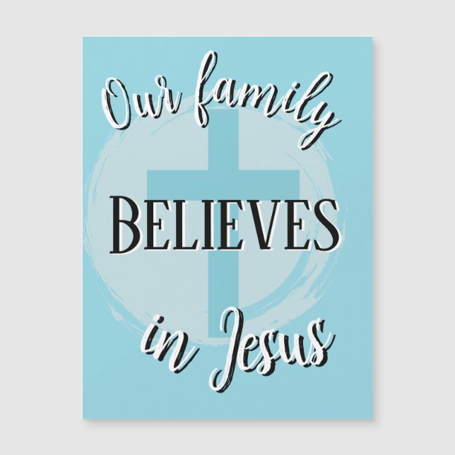 Vår familj Tro i Jesus Magnet (Framsida)
