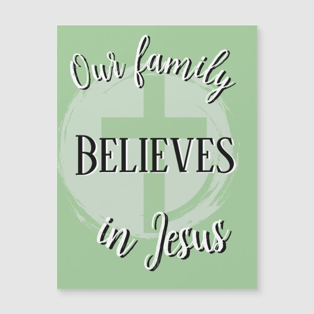 Vår familj Tro i Jesus Magnet (Framsida)