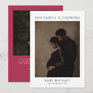 Vår familj växer i Graviden Modern 2-foto Meddelande