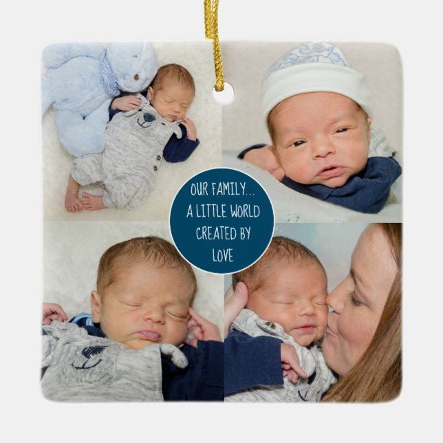 Vår familjekurs 5 Photo Namn Julgransprydnad Keramik (Framsida)