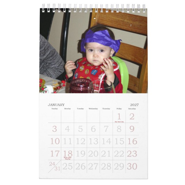 Vår familjkalender kalender (Jan 2027)