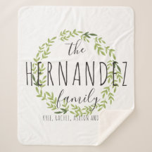 Vår familjpersonligSherpa filt