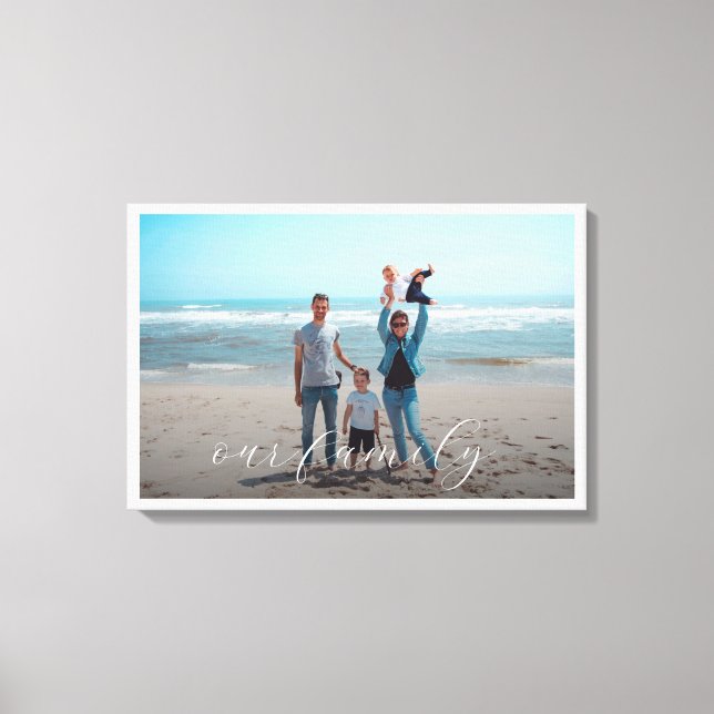Vår familjs anpassade foto canvastryck (Framsida)
