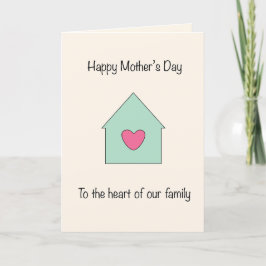 Vår familjs hjärta Mors dag Helgkort