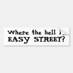Var fan är, EASY STREET? Bildekal
