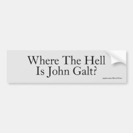 Var fan är John Galt? Bumper Sticker Bildekal