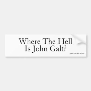 Var fan är John Galt? Bumper Sticker Bildekal