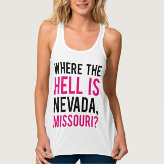 Var fan är Nevada, Missouri? Linne Med Racerback