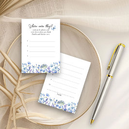 Var fanns de blå Wildblommes svarskort för Blommig Tilläggskort