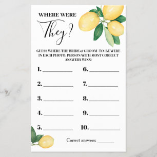 Var fanns de Lemons Möhippa Game Card? Flygblad