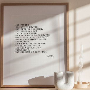 Vår Far, Herren's Prayer Poster