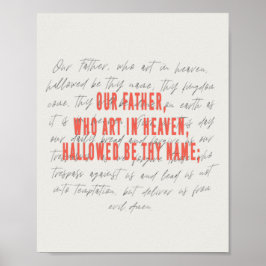 Vår Far, Herren's Prayer Poster